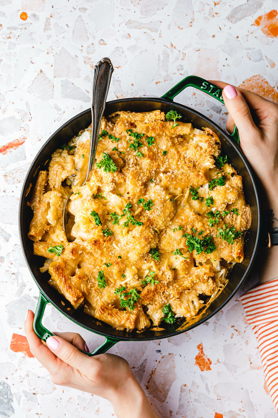 Blumenkohl-Nudelauflauf mit Miso