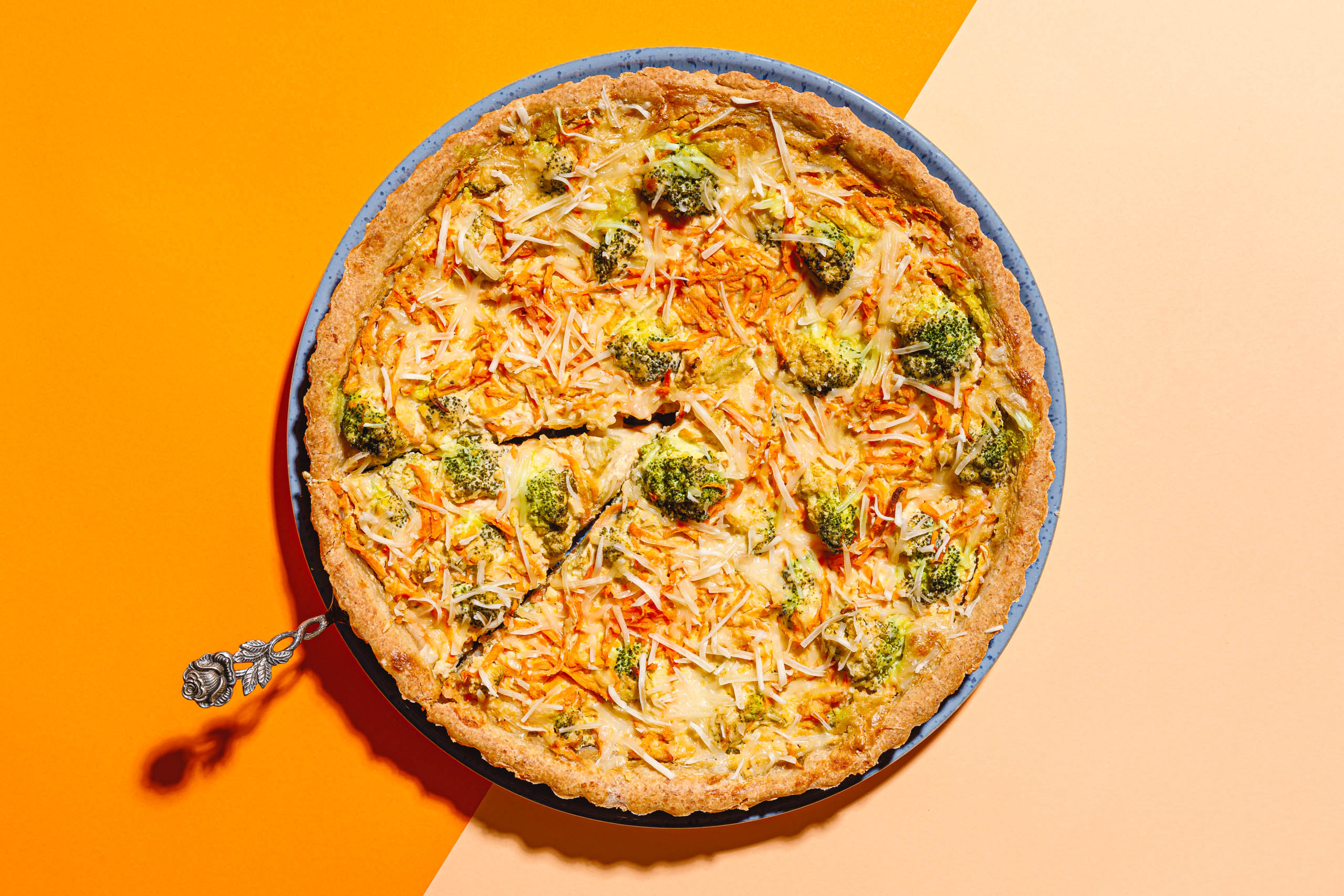 Vegane Karotten-Brokkoli-Quiche