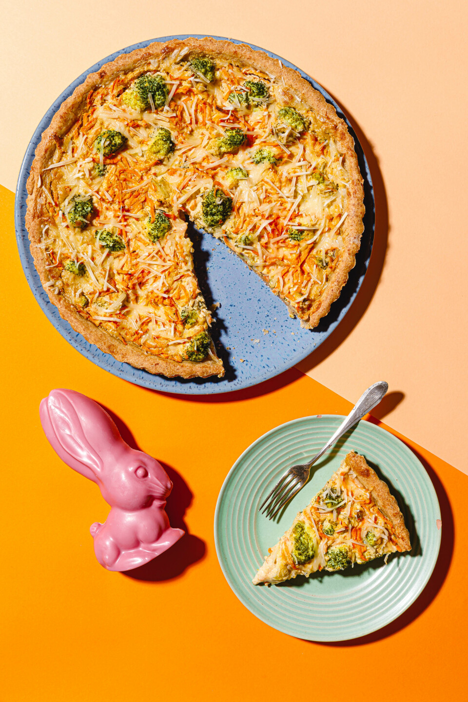 Vegane Karotten-Brokkoli-Quiche