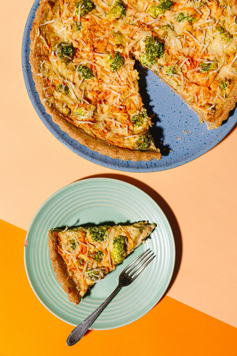 Vegane Karotten-Brokkoli-Quiche