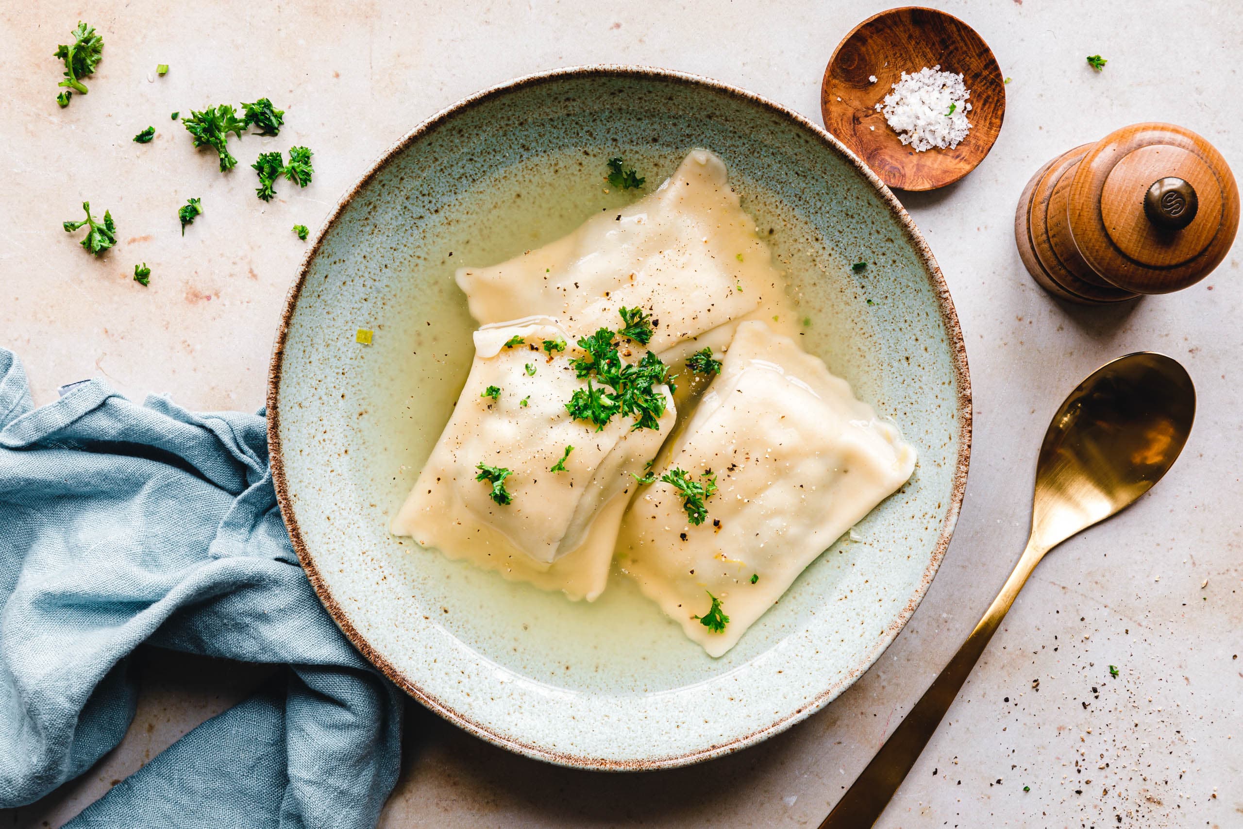 Schwäbische vegane Maultaschen