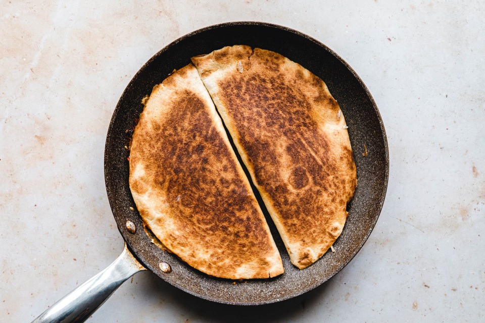 Zubereitung vegane Quesadilla