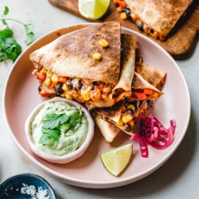 Vegane Quesadillas mit Jackfruit