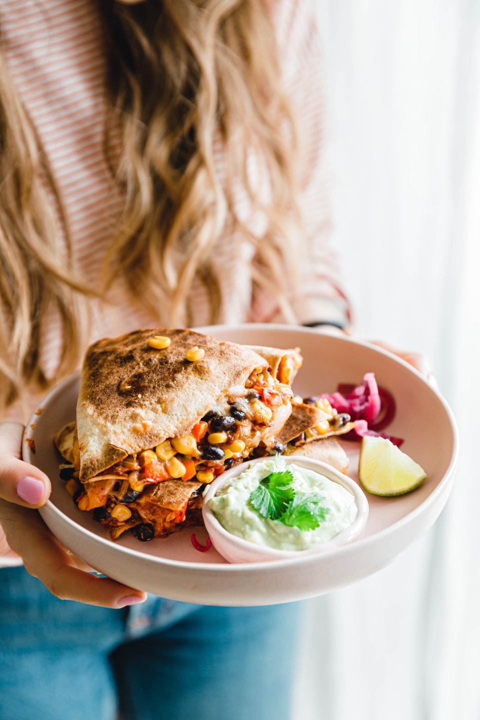 Vegane Quesadillas mit Jackfruit