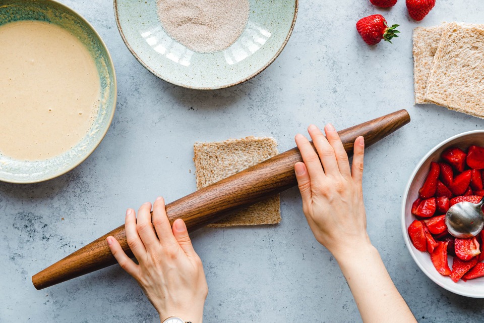 Zubereitung Toast Roll-Ups