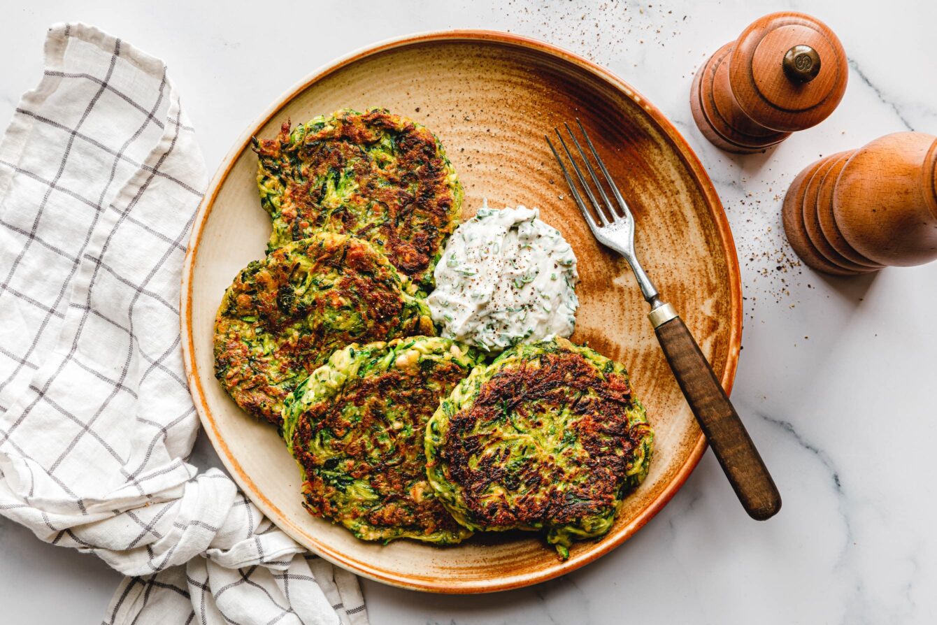 Vegane Zucchinipuffer