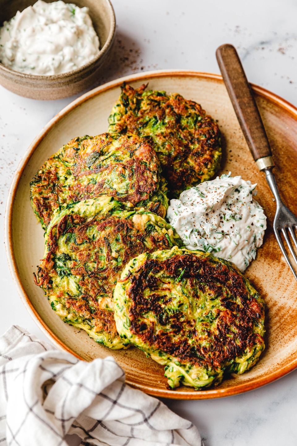 Vegane Zucchinipuffer