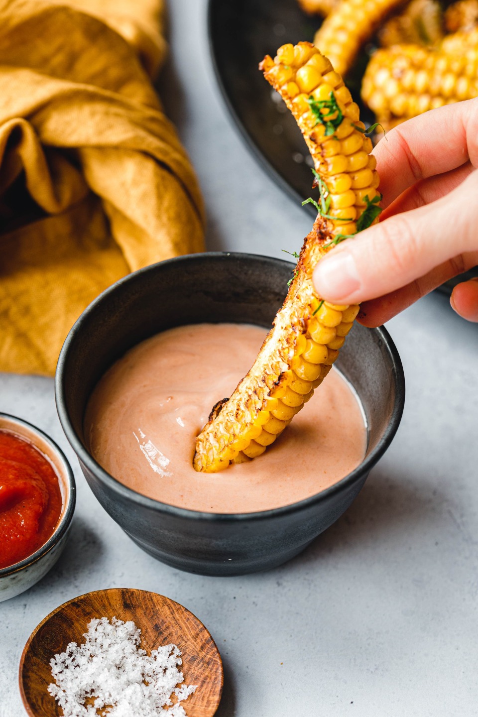 Corn Ribs – gegrillter Mais mit Worcestershire-Marinade