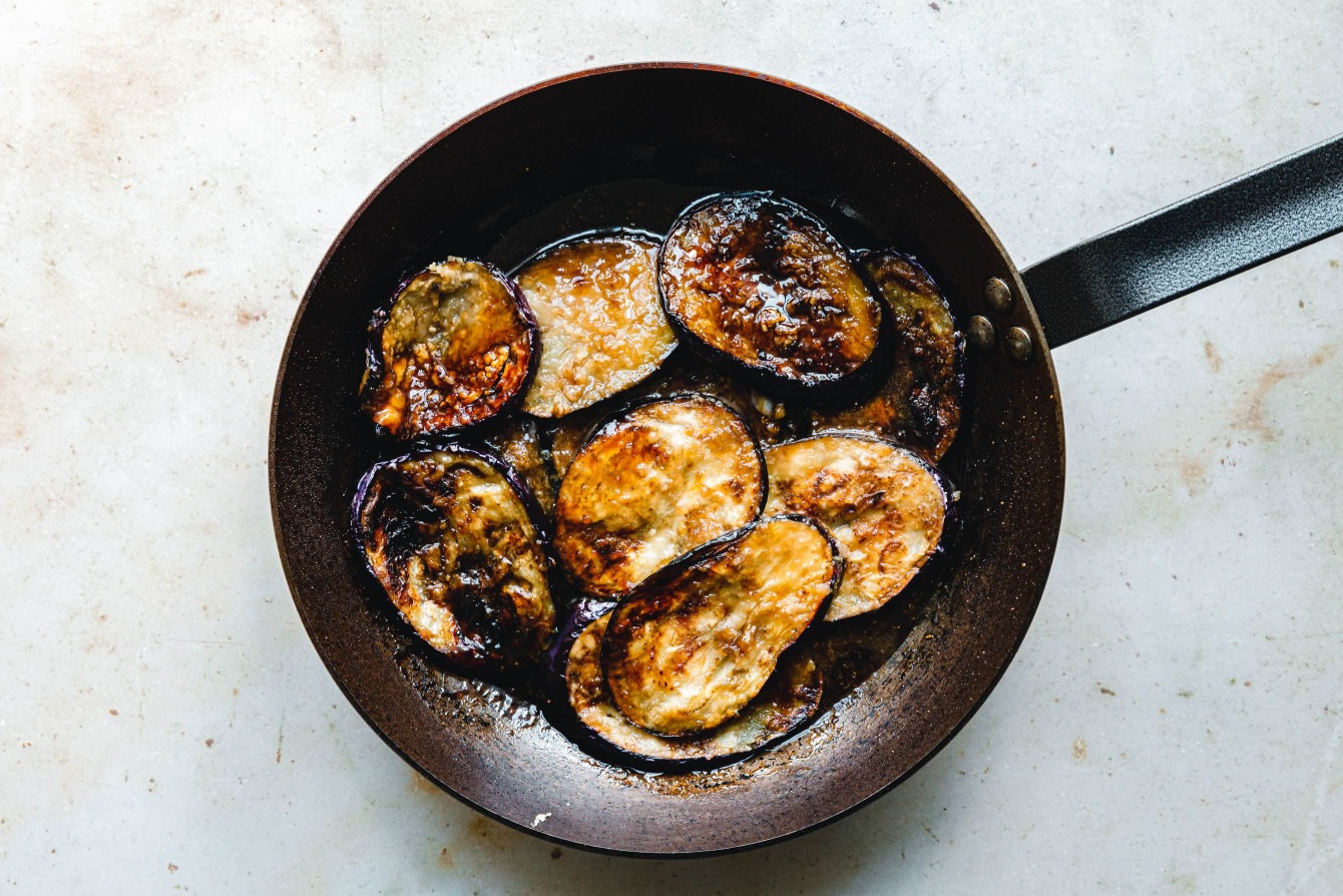 Gebratene Auberginen