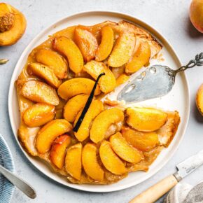 Vegane Pfirsich-Tarte-Tatin