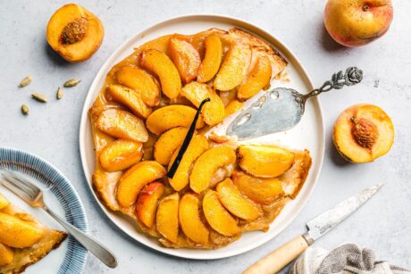 Vegane Pfirsich-Tarte-Tatin