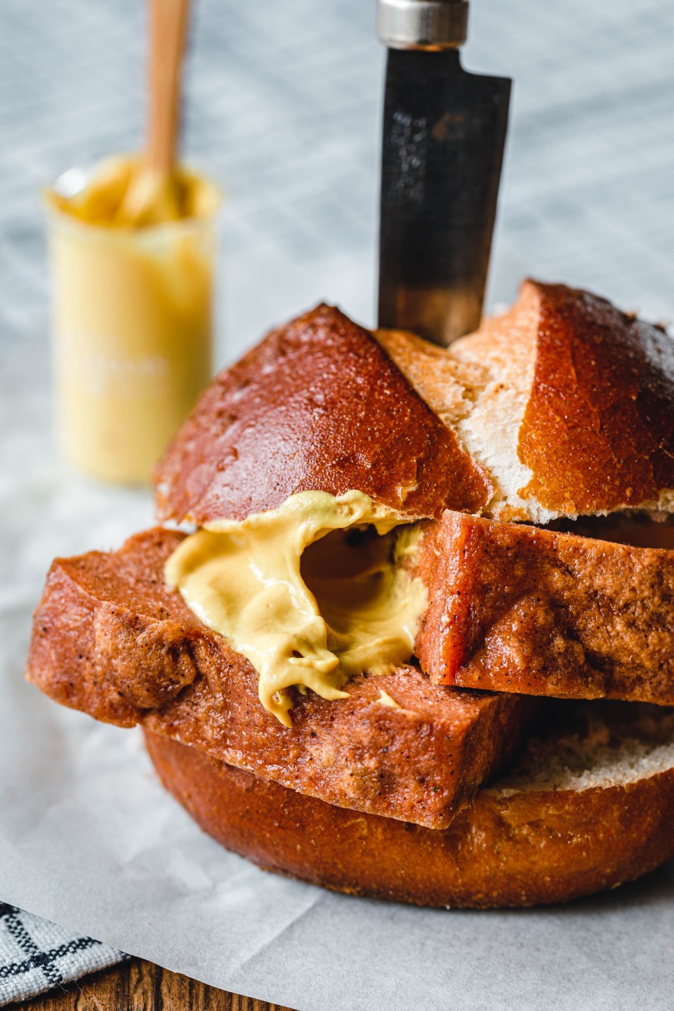 Vegane Leberkässemmel