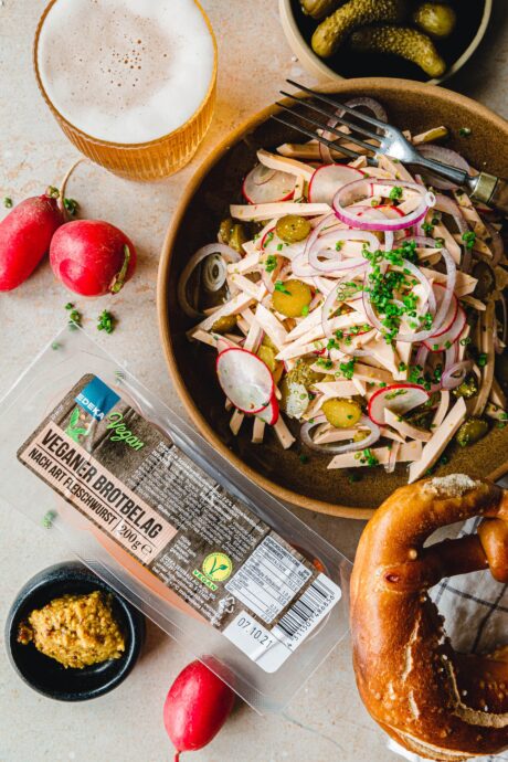 Veganer Wurstsalat