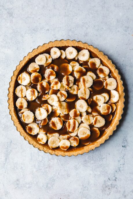 Zubereitung Veganer Banoffee Pie