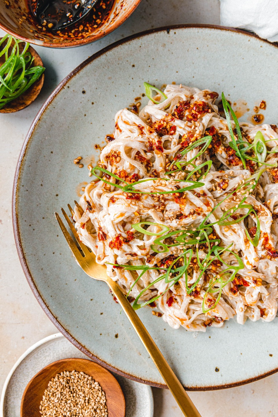 Schnelle cremige Tofu-Nudeln