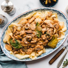 Veganes Pilz-Stroganoff