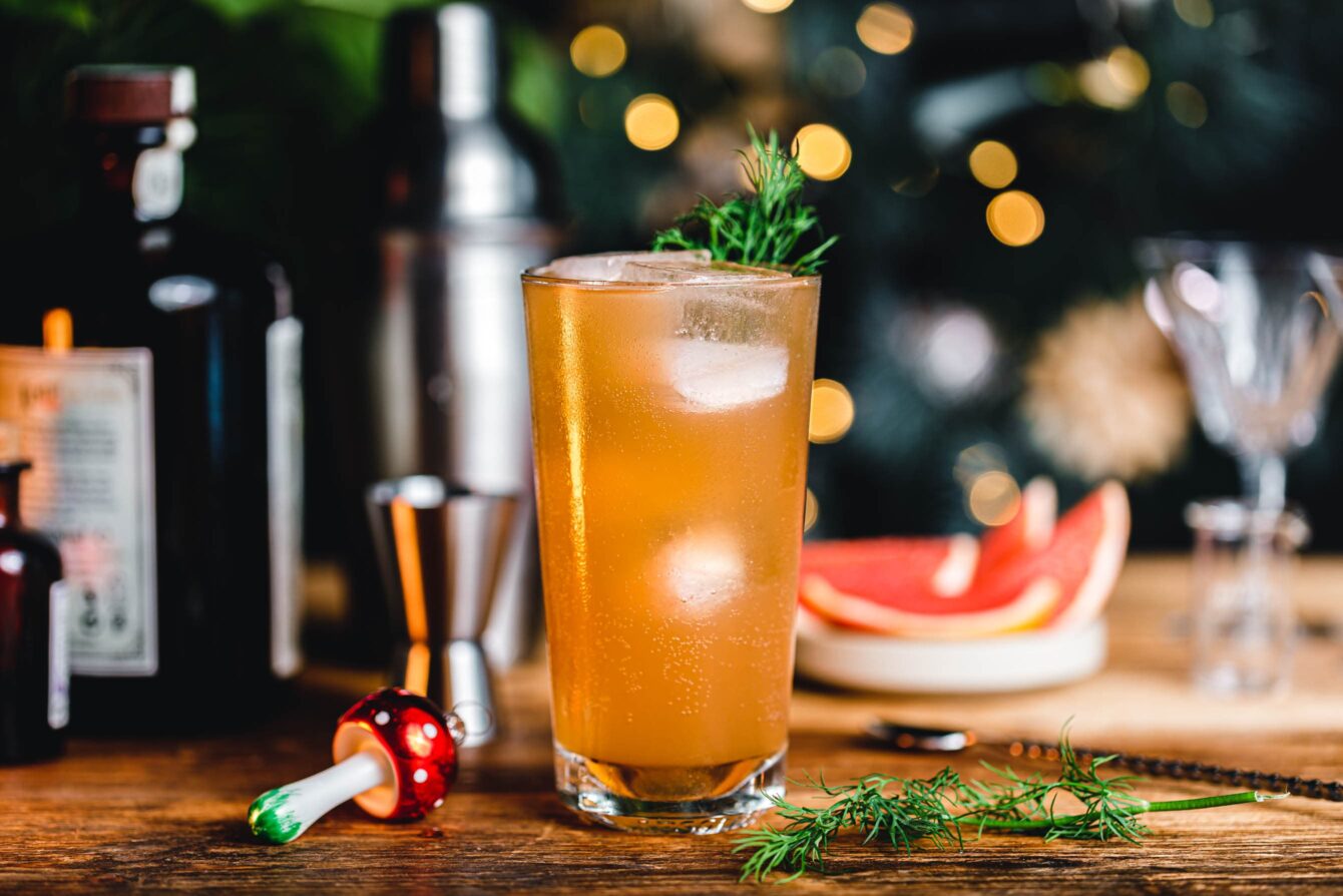 Grapefruit, Ginger & Rum Highball