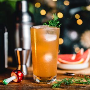 Grapefruit, Ginger & Rum Highball