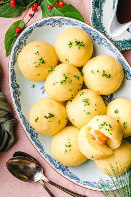 Vegane seidene Klöße