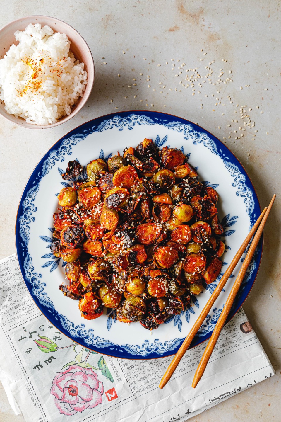 Gerösteter Gochujang-Rosenkohl