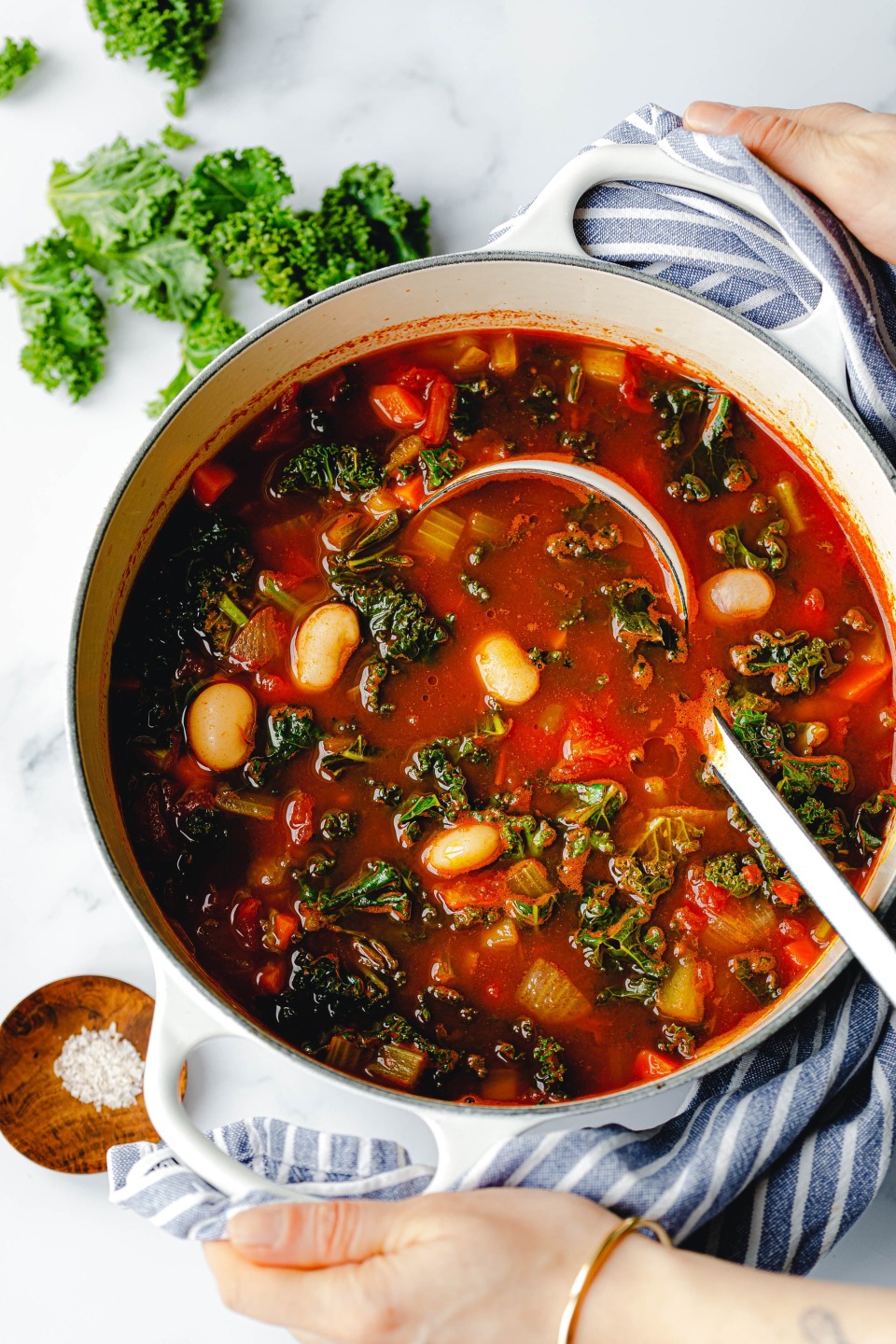 Grünkohl-Bohnen-Minestrone