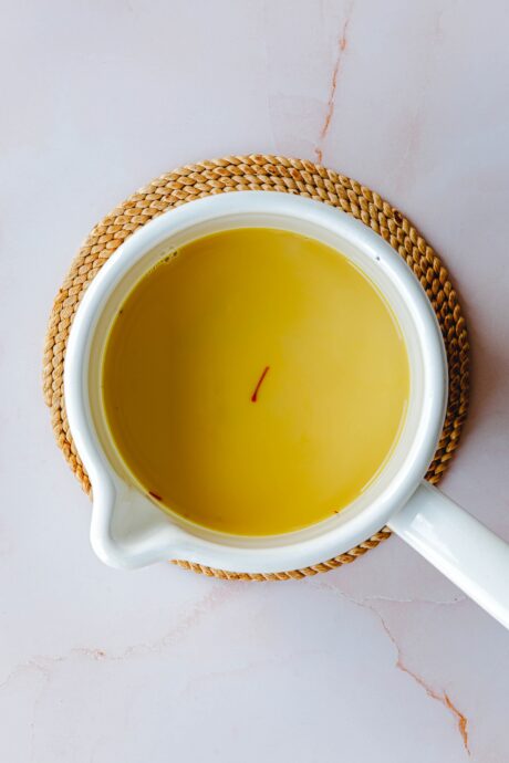 Zubereitung Safranmilch