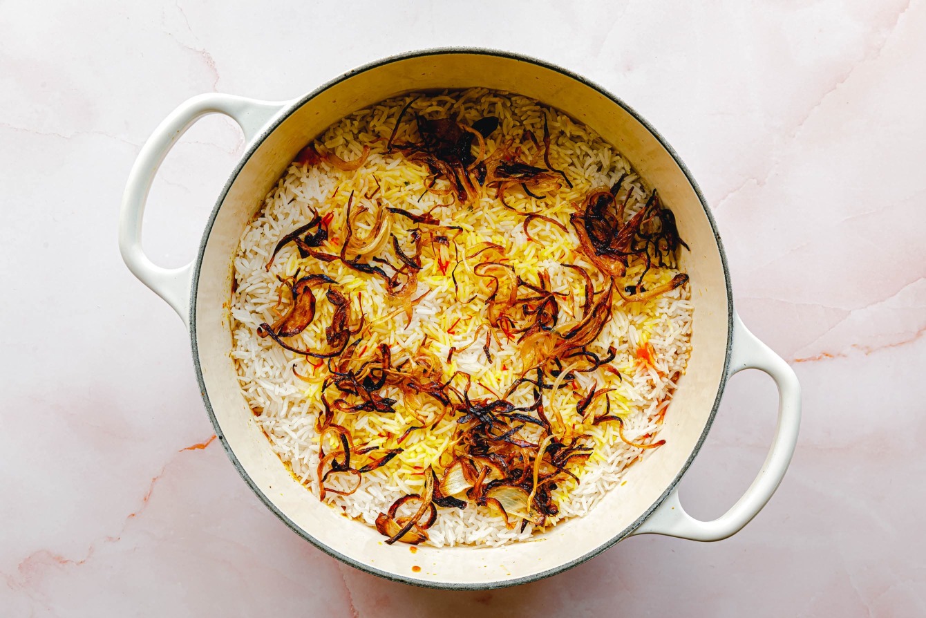 Veganes Biryani mit Tofu