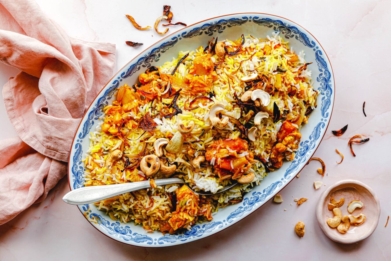 Veganes Biryani mit Tofu