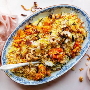 Veganes Biryani mit Tofu