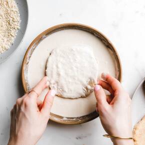 Zubereitung veganes Katsu Sando