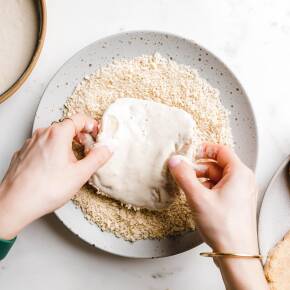 Zubereitung veganes Katsu Sando