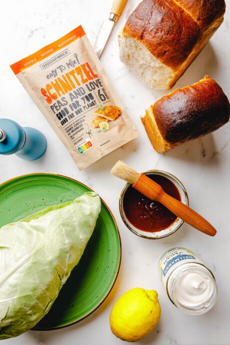 Zutaten veganes Katsu Sando