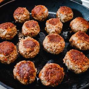 Grünkernbällchen anbraten