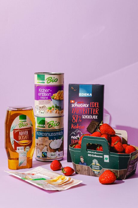 Zutaten für vegane Erdbeer-Mousse