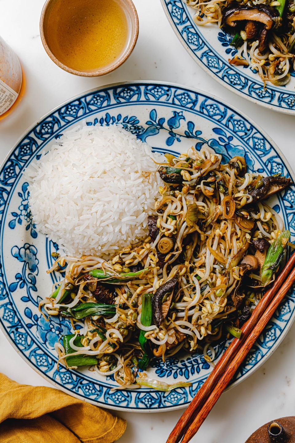 Mungobohnensprossen Stir Fry