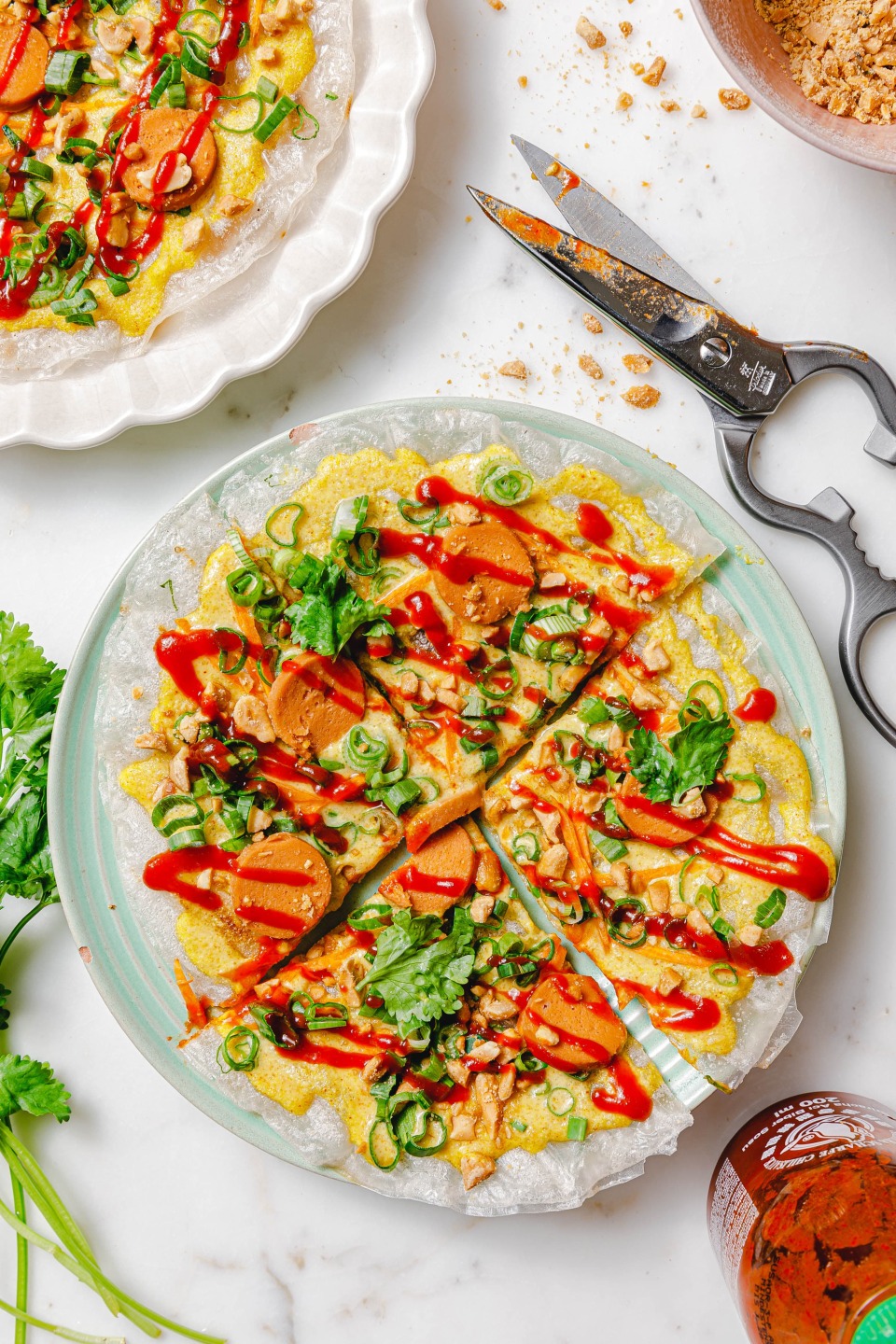 Vegane vietnamesische Pizza – Bánh Tráng Nuóng