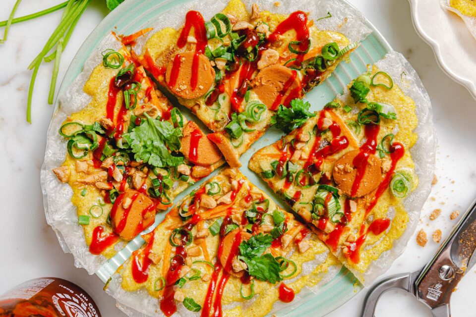Vegane vietnamesische Pizza – Bánh Tráng Nuóng