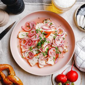 Veganer Limburger mit Musik