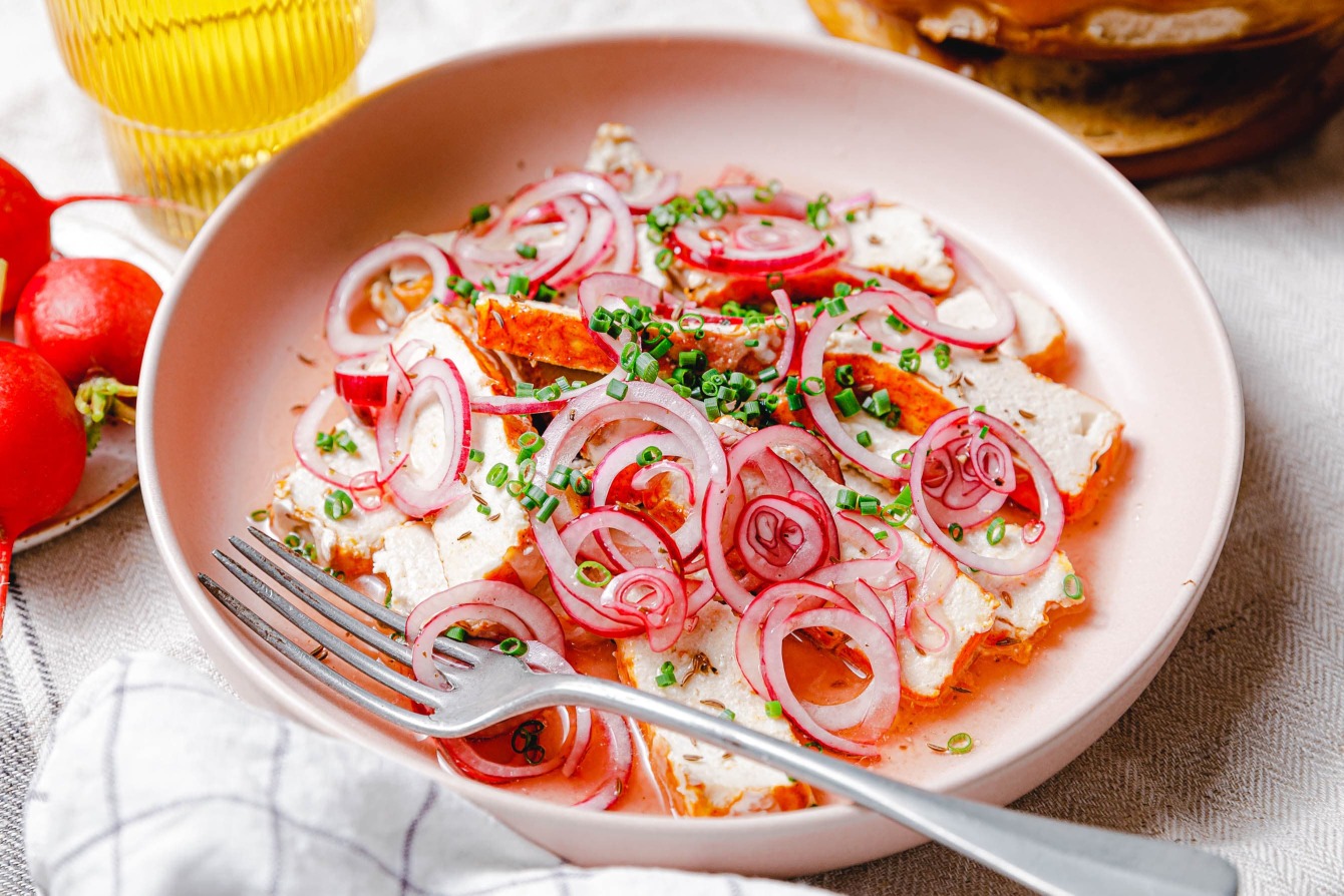 Veganer Limburger mit Musik