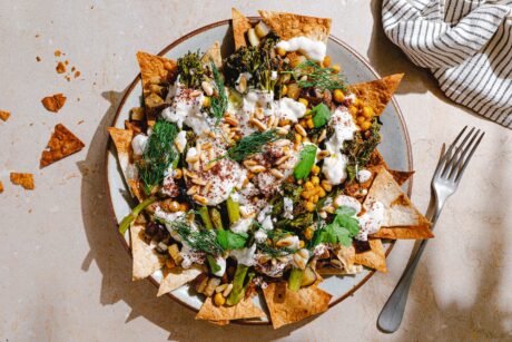 Unser veganer Fatteh mit Auberginen & Bimi®-Brokkoli