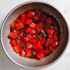 Veganer Wassermelonen-Thunfisch