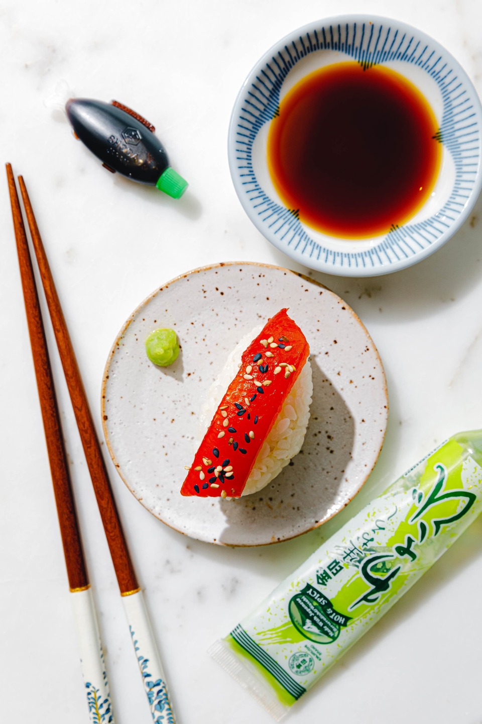 Sushi mit Wassermelonen-Thunfisch