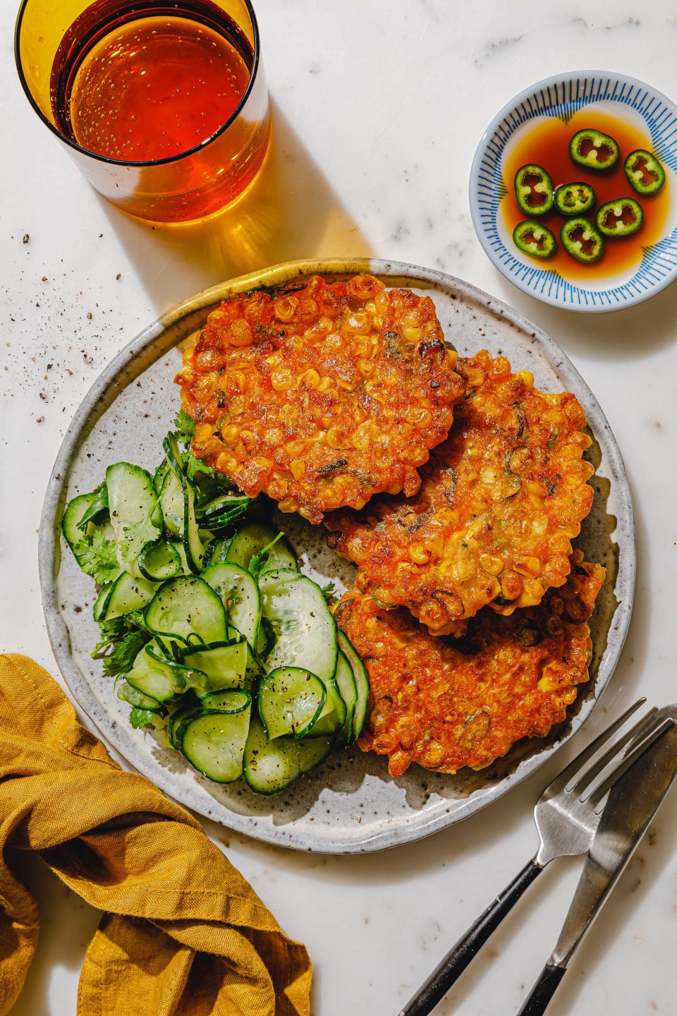 Maispuffer mit Gochujang