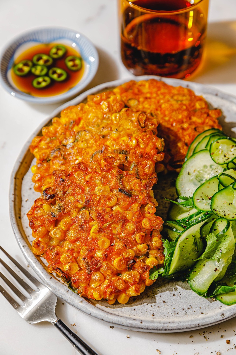 Maispuffer mit Gochujang