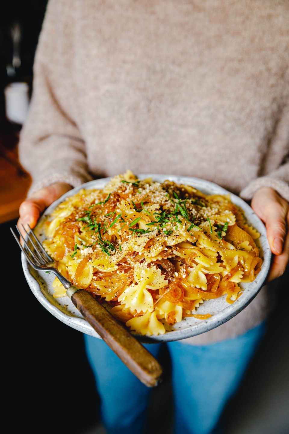 Karamellisierte Zwiebel-Pasta