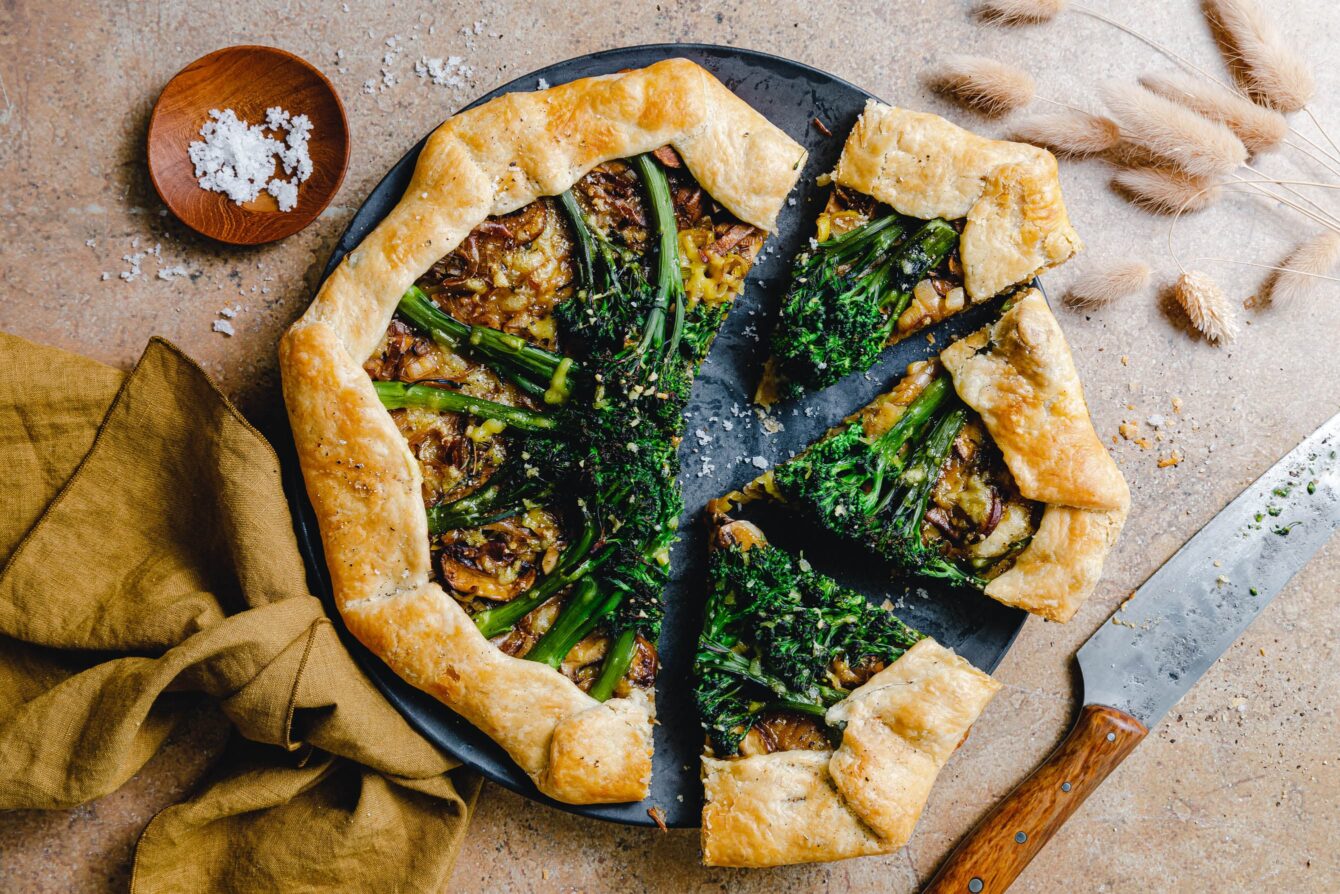Vegane Brokkoli-Lauch-Galette