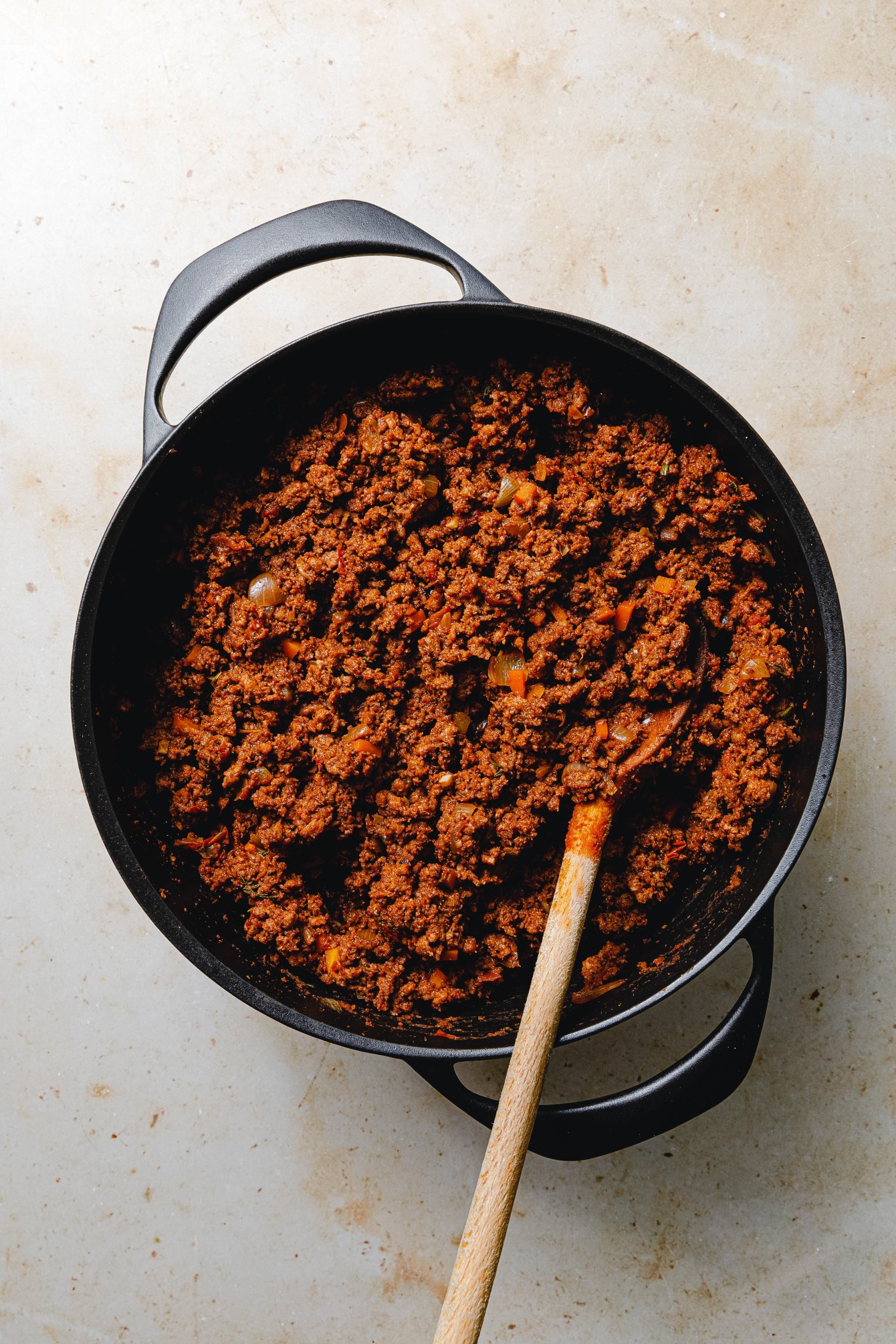 Vegane Fleischsauce für Pastitsio