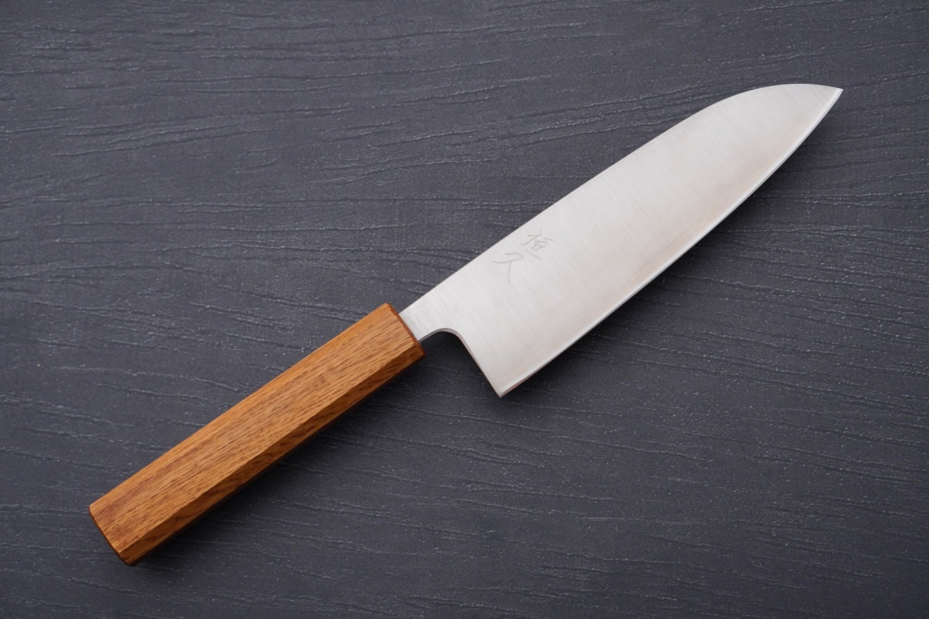 Tsunehisa Ginsan Migaki Santoku 165mm Eiche