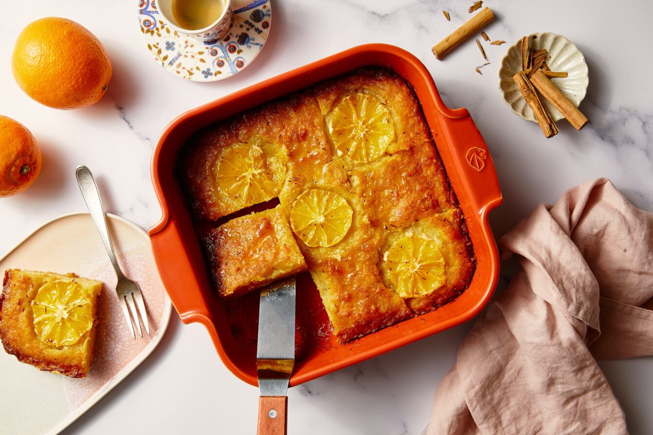 Veganer Orangen-Filo-Kuchen – Portokalopita