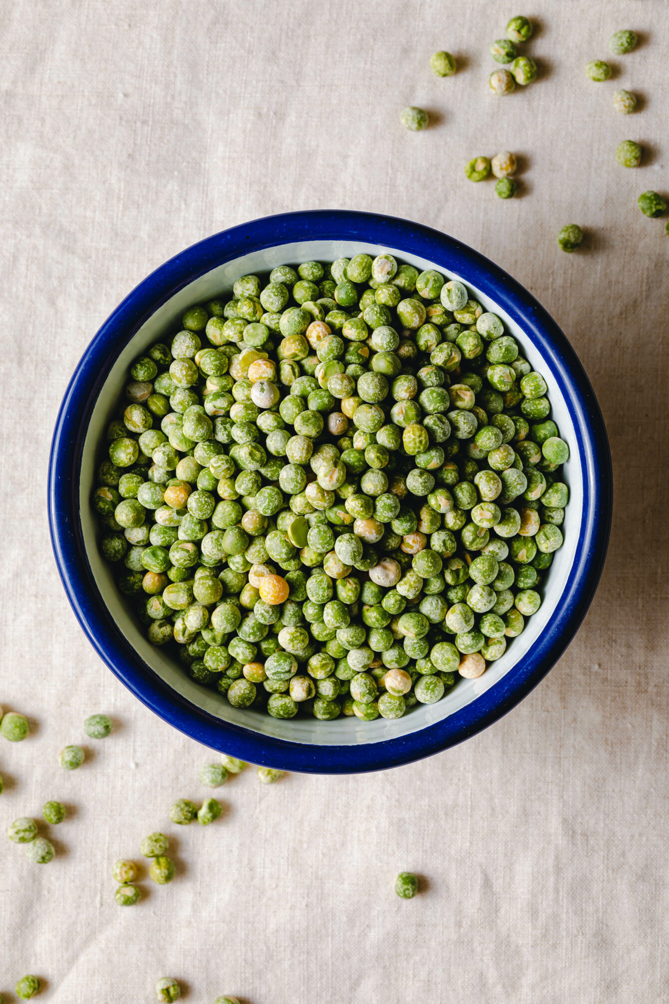 Getrocknete grüne Erbsen